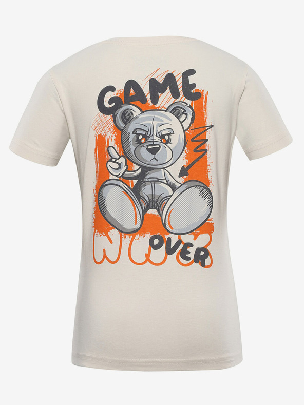 NAX Kremasta otroška majica s potiskom na hrbtni strani NAX ZALDO