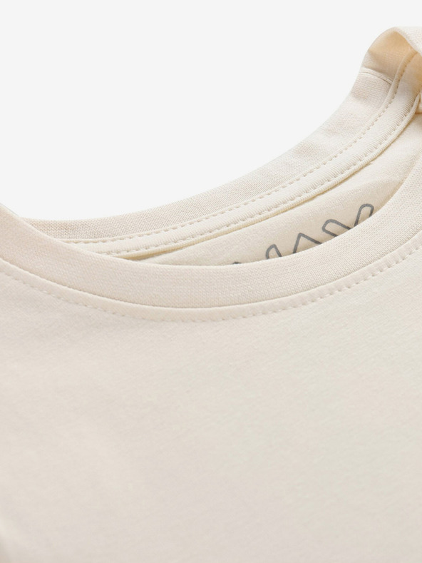 NAX Kremasta otroška majica s potiskom na hrbtni strani NAX ZALDO