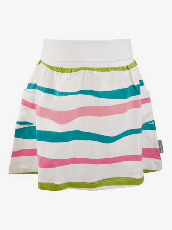 ALPINE PRO Belo dekliško črtasto krilo ALPINE PRO Owelo