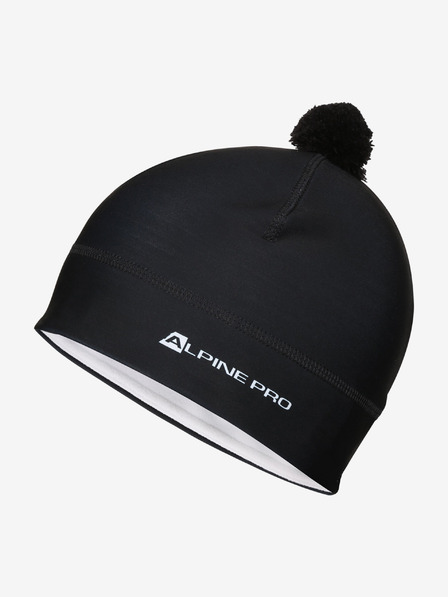 ALPINE PRO Funkcionalna kapa s pompom ALPINE PRO ABERE črna