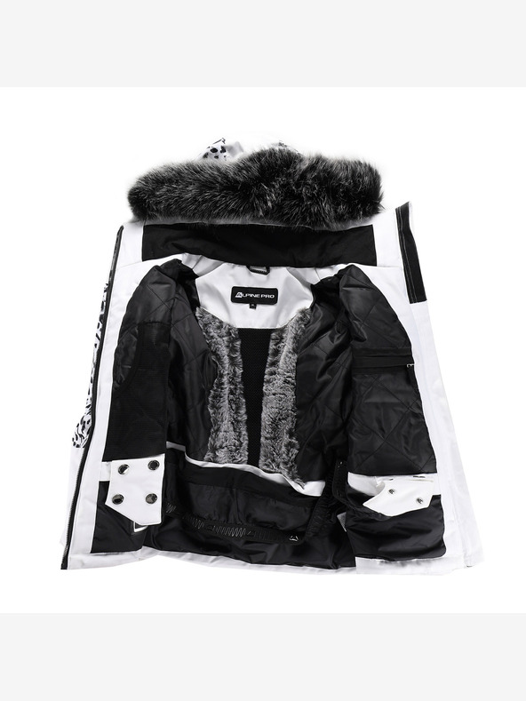 ALPINE PRO Ženski smučarski plašč z membrano PTX ALPINE PRO OLADA bela pb