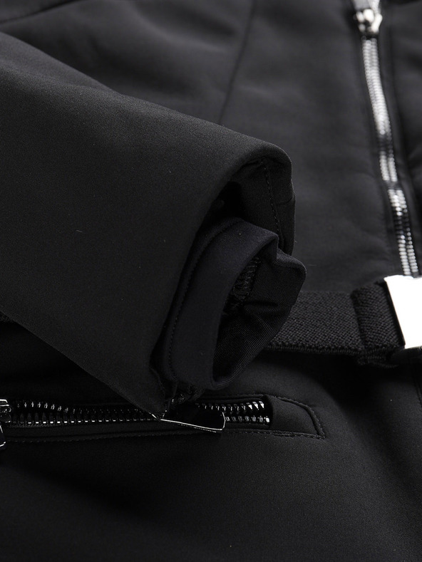 ALPINE PRO Ženska softshell smučarska jakna z membrano ALPINE PRO DOWELA črna