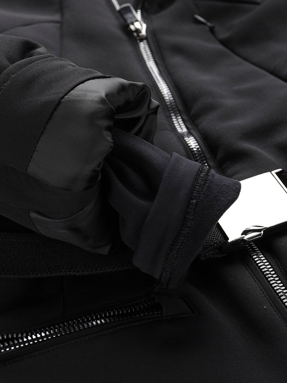 ALPINE PRO Ženska softshell smučarska jakna z membrano ALPINE PRO DOWELA črna