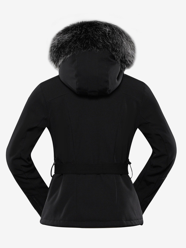 ALPINE PRO Ženska softshell smučarska jakna z membrano ALPINE PRO DOWELA črna