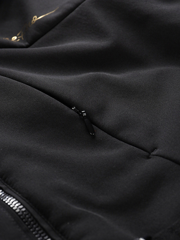 ALPINE PRO Ženska softshell smučarska jakna z membrano ALPINE PRO DOWELA črna