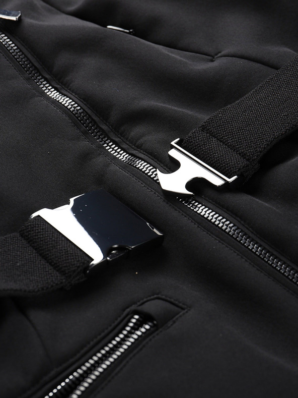 ALPINE PRO Ženska softshell smučarska jakna z membrano ALPINE PRO DOWELA črna