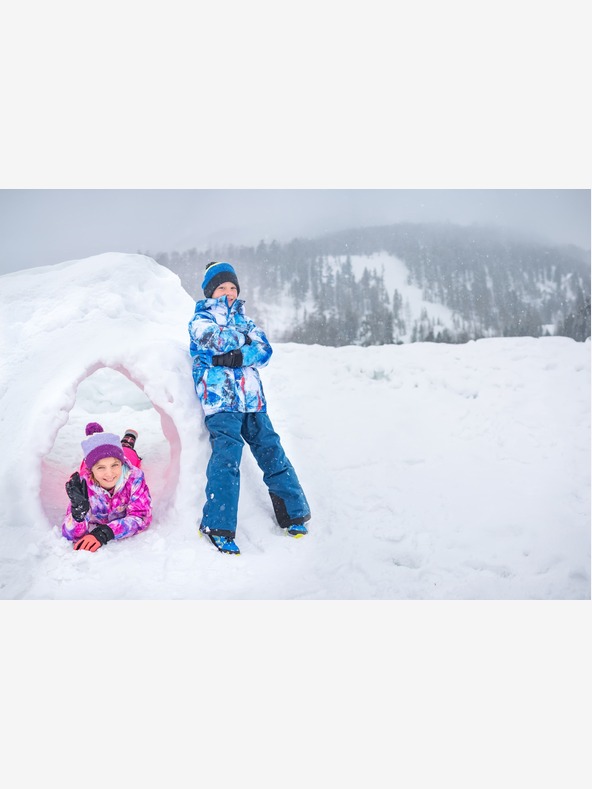 ALPINE PRO Otroška smučarska jakna z membrano ptx snow ALPINE PRO KIWERO blue aster varianta pb