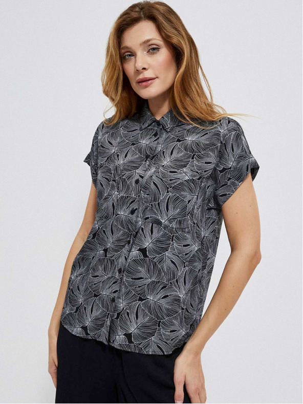 Moodo Bluza z nagubanimi rokavi Moodo