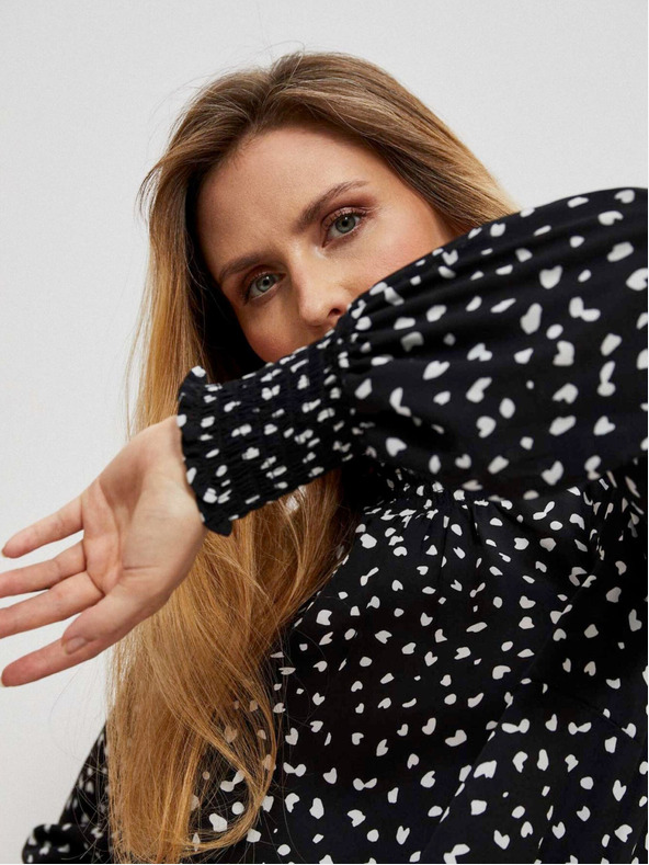 Moodo Črna ženska pletena obleka Moodo