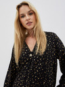 Moodo Črna ženska bluza s potiskom Moodo