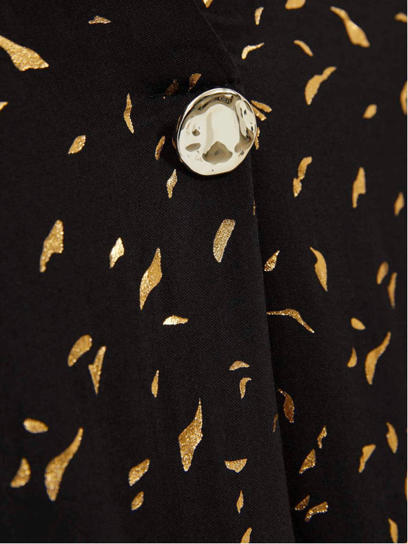 Moodo Črna ženska bluza s potiskom Moodo