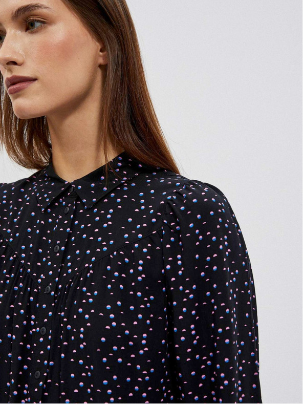 Moodo Črna ženska vzorčasta bluza Moodo