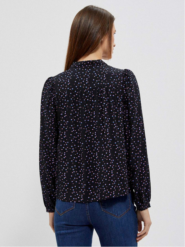 Moodo Črna ženska vzorčasta bluza Moodo