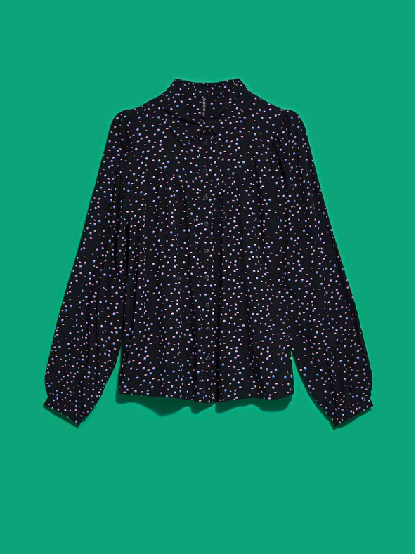 Moodo Črna ženska vzorčasta bluza Moodo