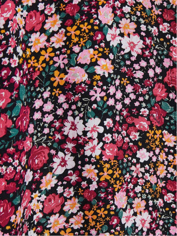 Moodo Roza in črna ženska vzorčasta majica Moodo