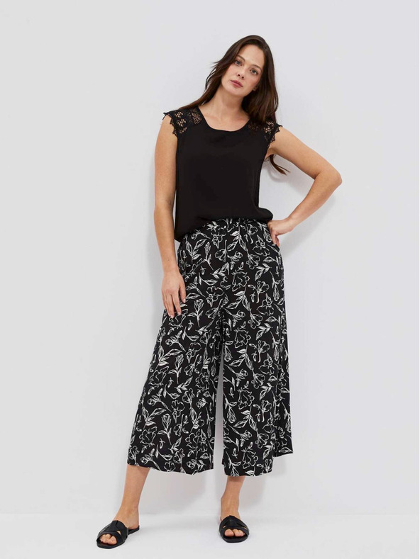 Moodo Črna ženska dolga srajca Moodo