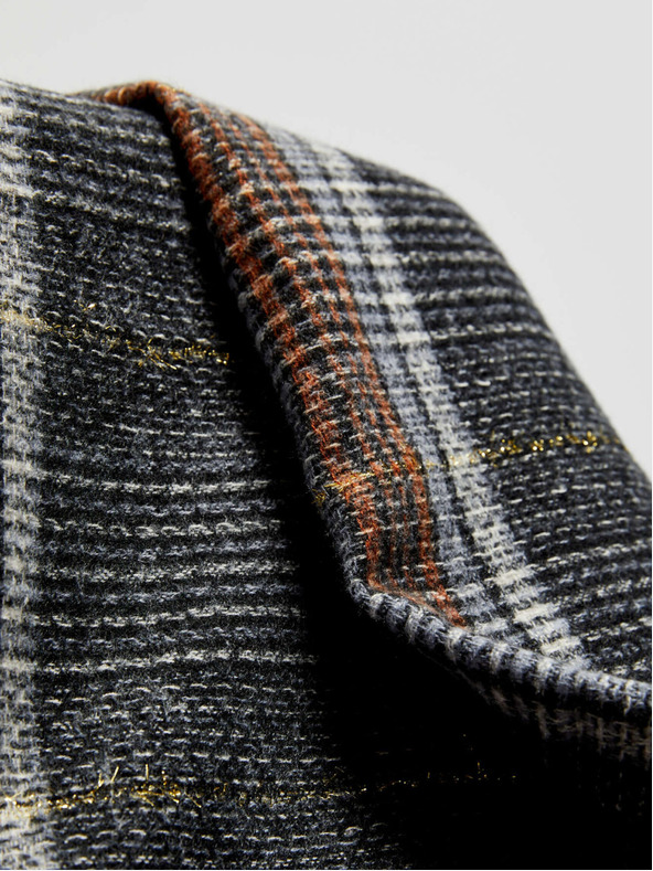 Moodo Moodo črn karirast šal Moodo