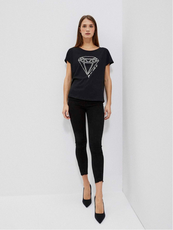 Moodo Črna ženska dolga srajca Moodo