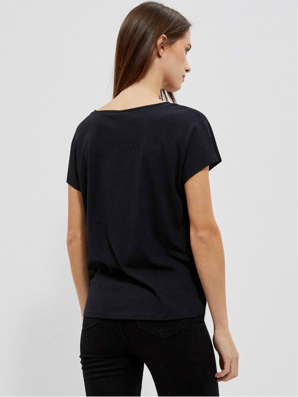 Moodo Črna ženska dolga srajca Moodo