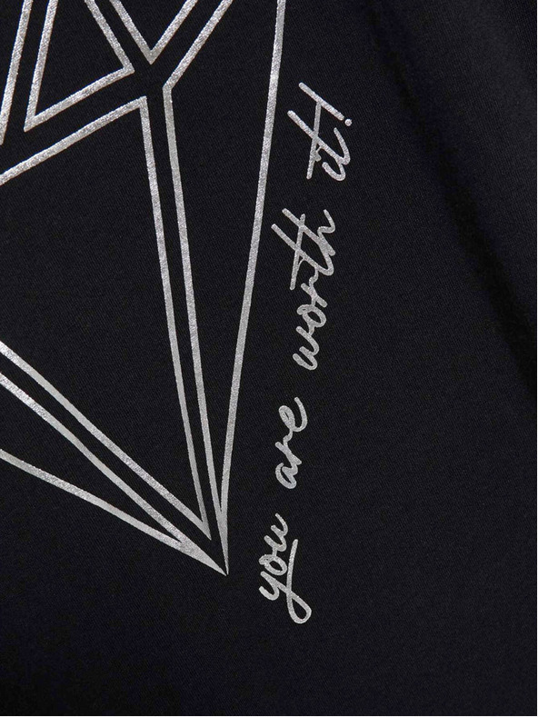 Moodo Črna ženska dolga srajca Moodo