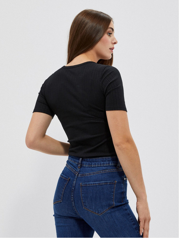 Moodo Črna ženska dolga srajca Moodo