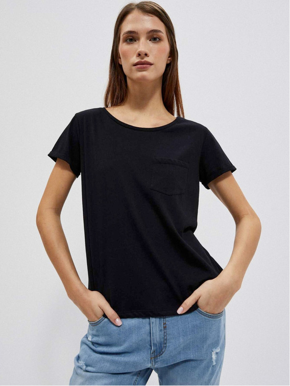 Moodo Črna ženska dolga srajca Moodo