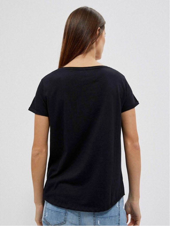 Moodo Črna ženska dolga srajca Moodo