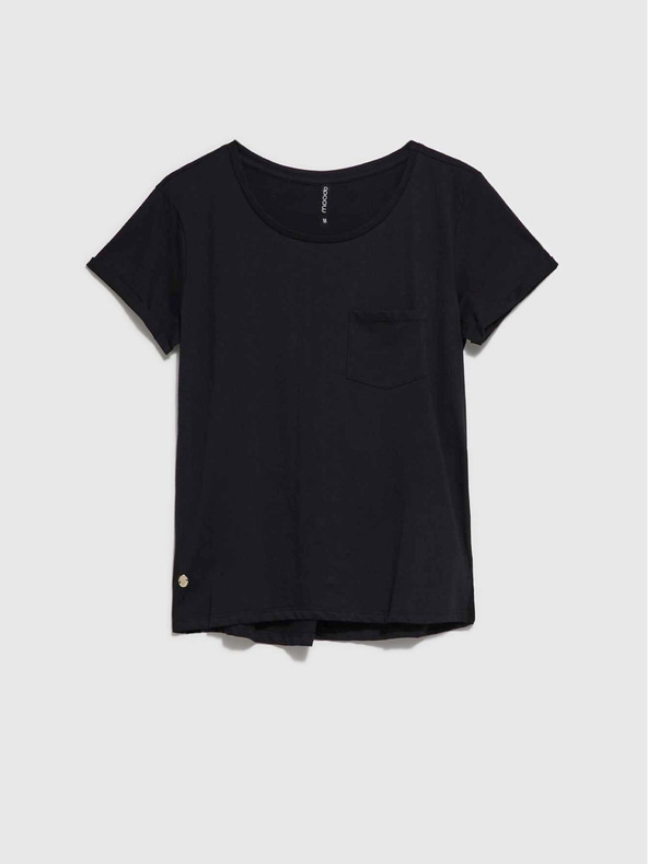 Moodo Črna ženska dolga srajca Moodo