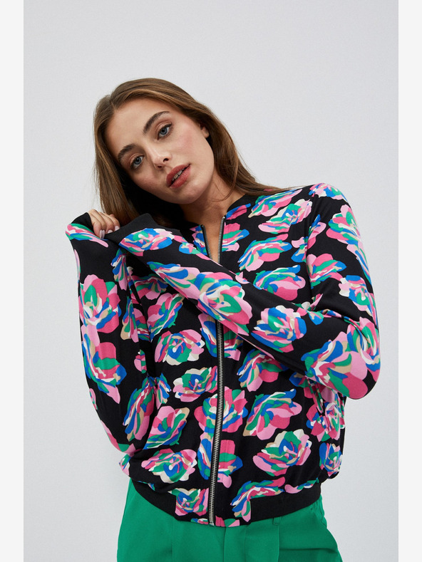 Moodo Črna ženska potiskana jopica Moodo