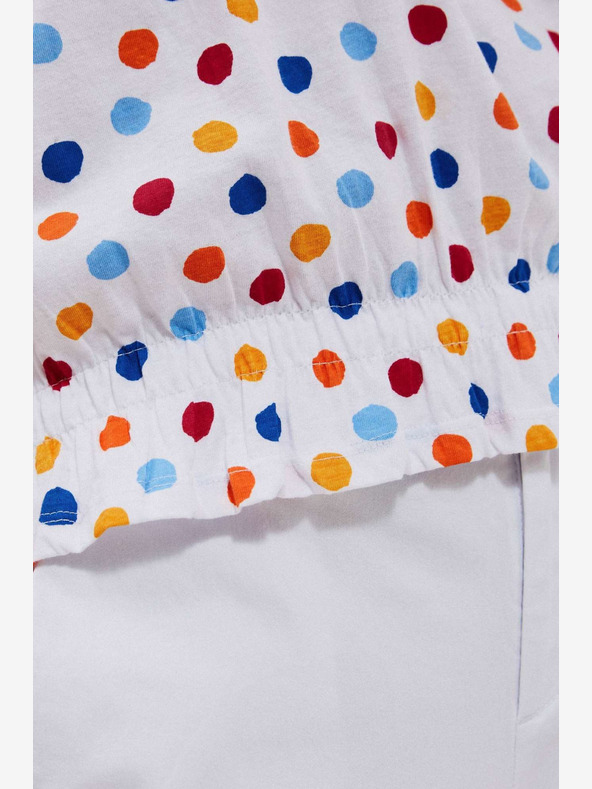 Moodo Bela ženska majica z vzorcem Moodo