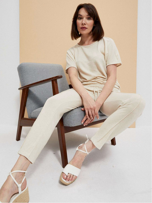 Moodo Bež ženska mikina Moodo