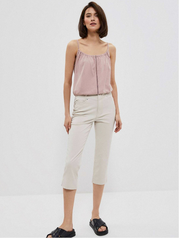 Moodo Moodo Beige Ženske hlače