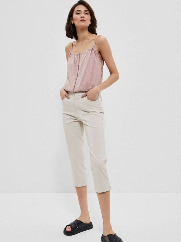 Moodo Moodo Beige Ženske hlače