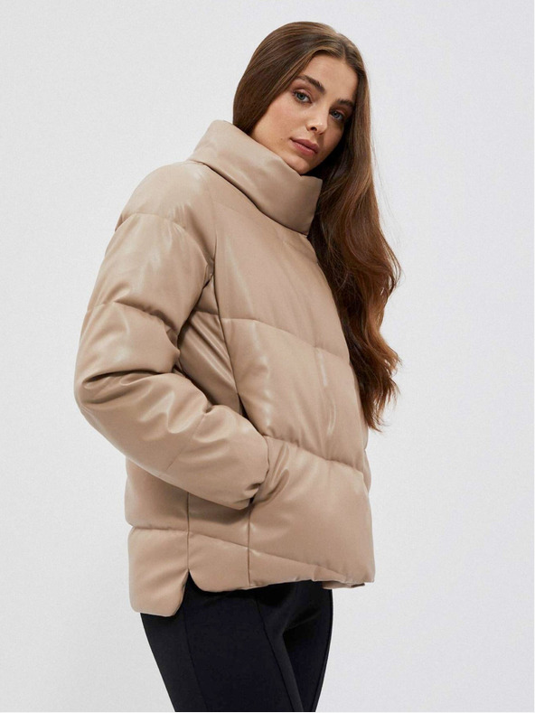 Moodo Bež ženska prešita jakna Moodo