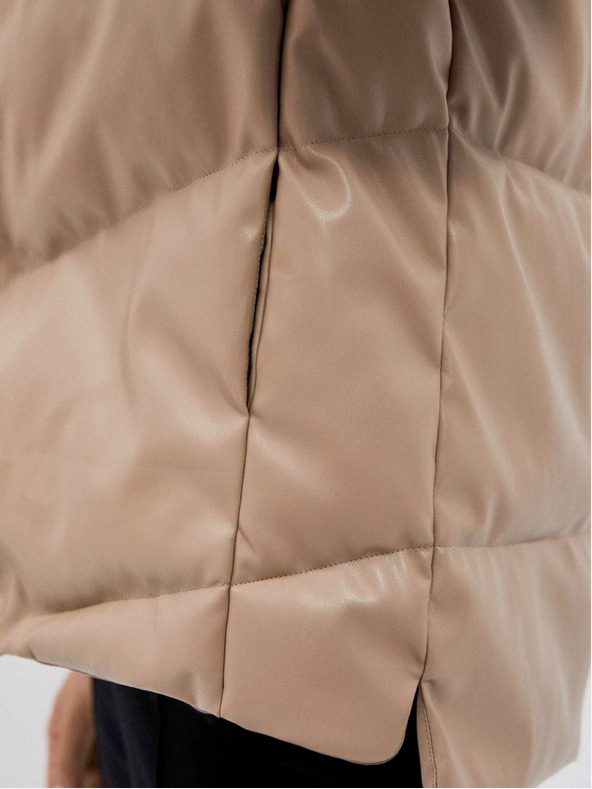 Moodo Bež ženska prešita jakna Moodo