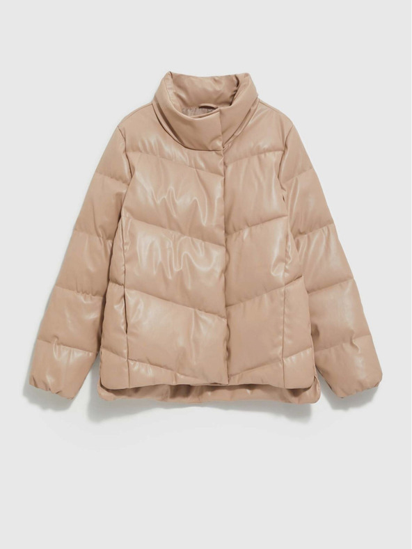 Moodo Bež ženska prešita jakna Moodo