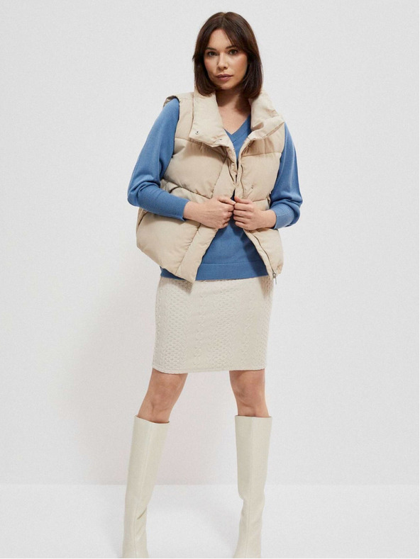 Moodo Moodo Bež ženski prešiti jopič