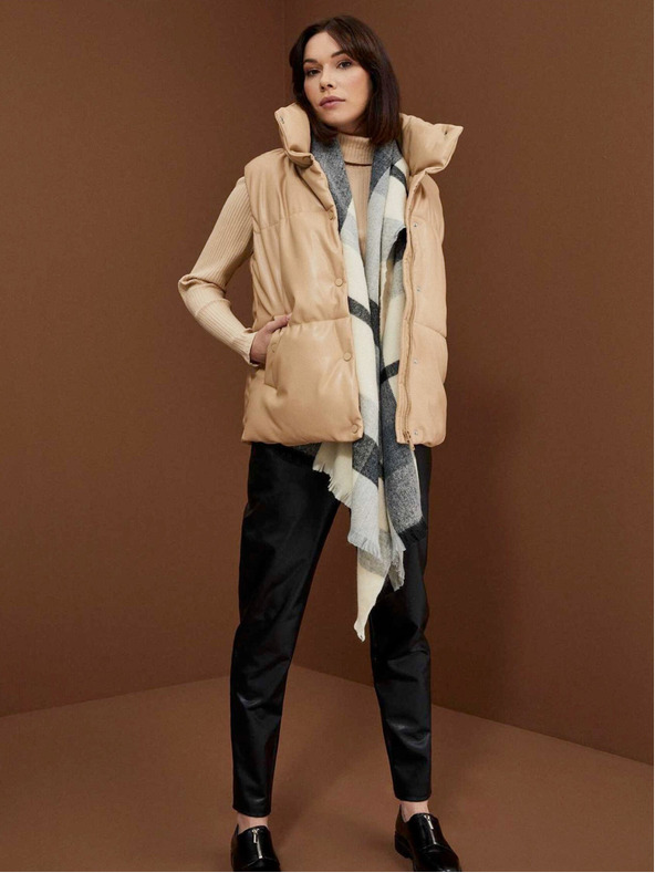 Moodo Moodo Bež ženski prešiti jopič