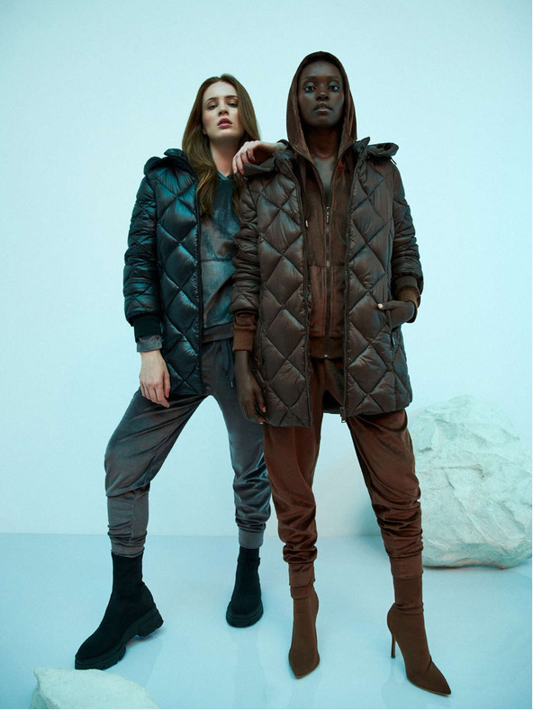 Moodo Rjava ženska prešita jakna Moodo