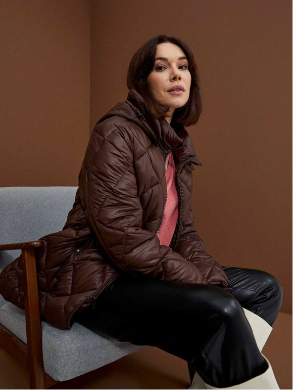 Moodo Rjava ženska prešita jakna Moodo