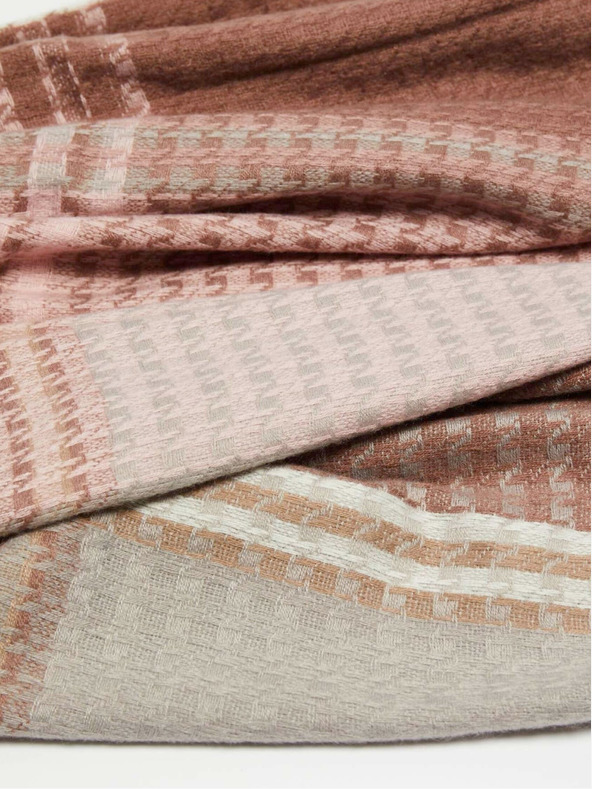 Moodo Šali z drobnim karirastim vzorcem z okrasno nitjo