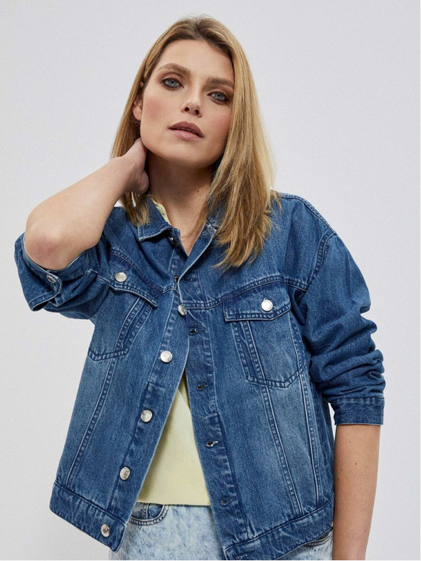 Moodo Modra ženska majica iz džinsa Moodo