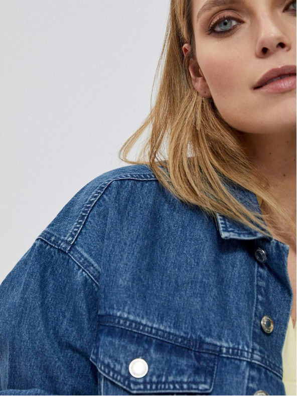 Moodo Modra ženska majica iz džinsa Moodo