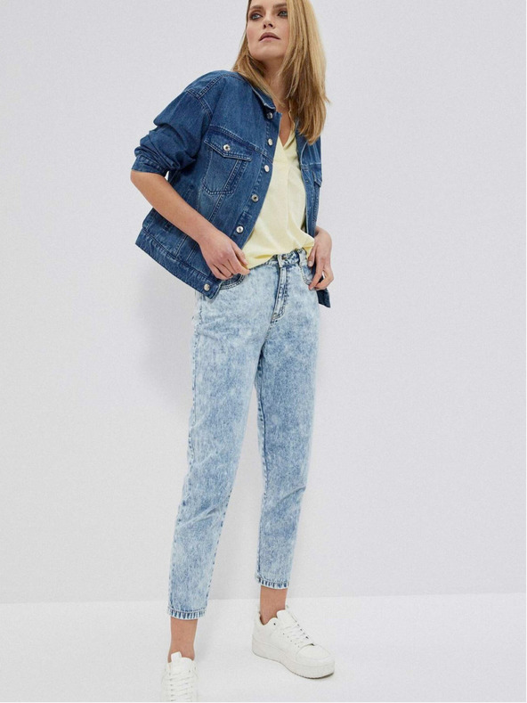 Moodo Modra ženska majica iz džinsa Moodo