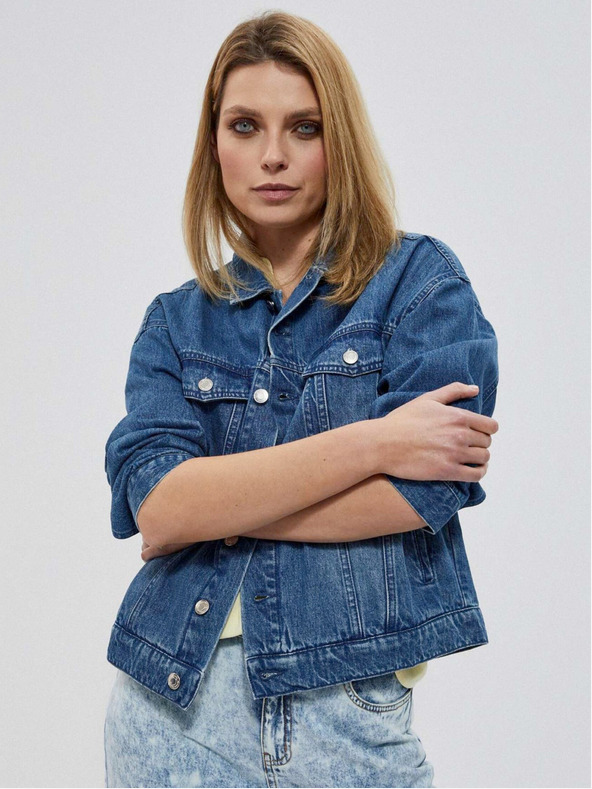 Moodo Modra ženska majica iz džinsa Moodo