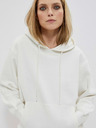 Moodo Bela ženska majica s kapuco Moodo