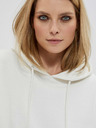 Moodo Bela ženska majica s kapuco Moodo