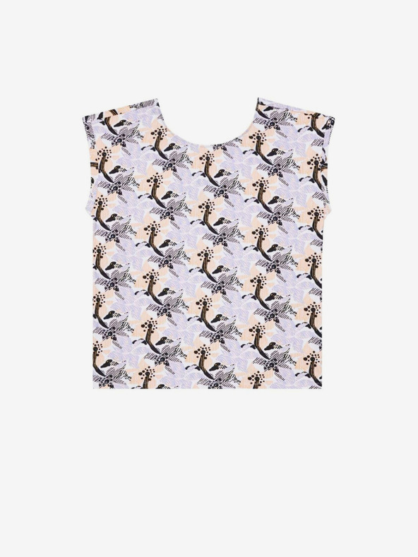 Moodo Vijolična ženska cvetlična majica Moodo