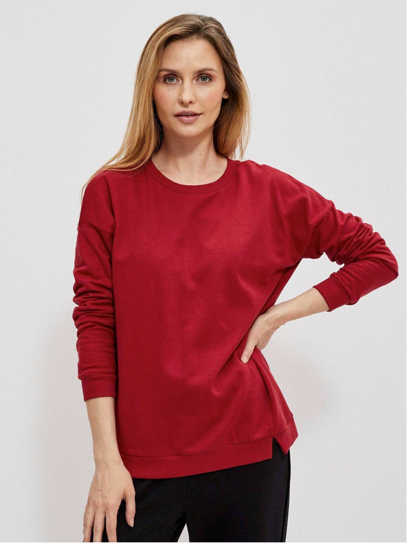 Moodo Rdeča ženska jopa s kapuco Moodo