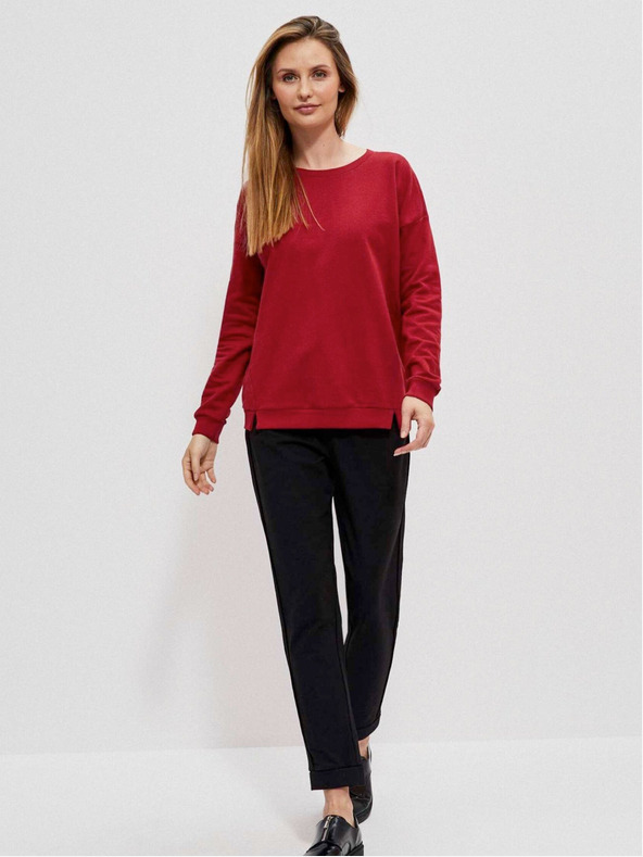 Moodo Rdeča ženska jopa s kapuco Moodo